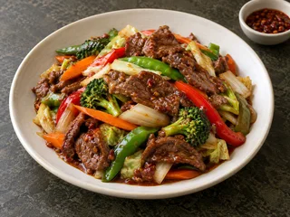BBQ Chili Beef Chopsuey