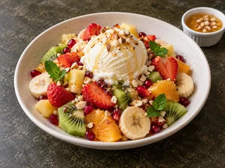 Fruit Salad with Ice Cream