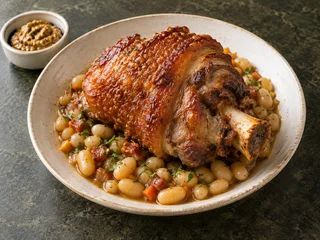 Pork Knuckle with Beans
